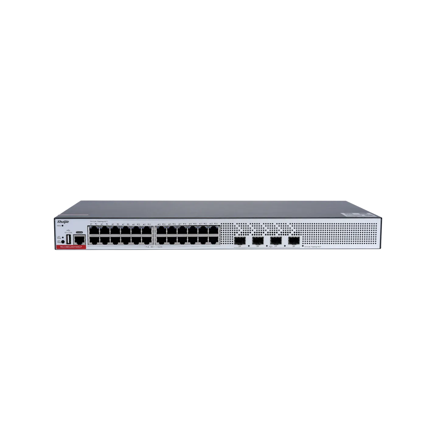 RG-CS83-24GT4XS-P L3 Managed Switch, 24 x Gigabit (PoE+), 4 x 10G SFP+