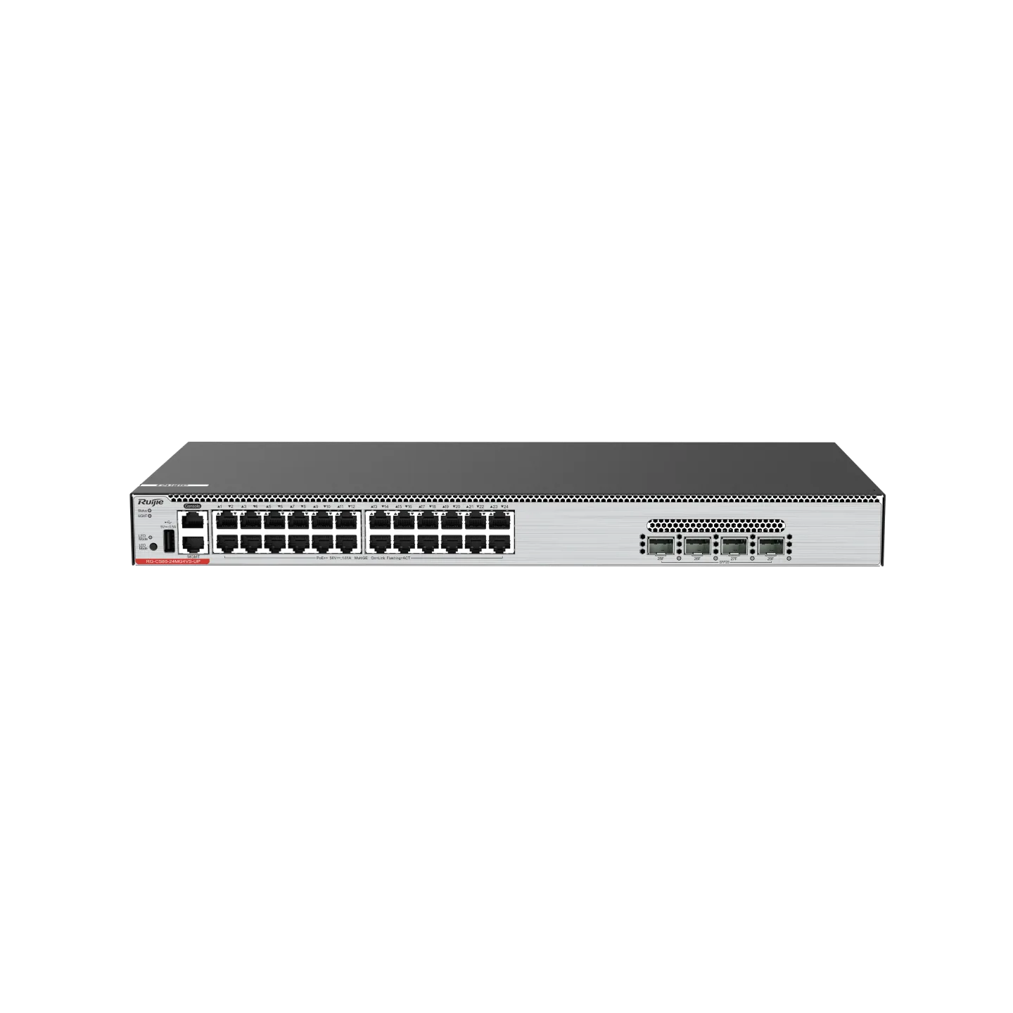 RG-CS86-24MG4VS-UP L3 Managed Switch, 24 x 2.5G Multi-Gigabit Ports (UPoE), 4 x 25G SFP28