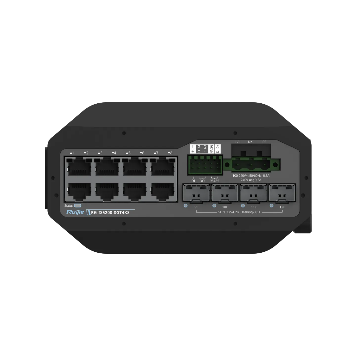 RG-IS5200-8GT4XS Industrial Managed Switch, 8 x Gigabit, 4 x 10G SFP+ - Gambar 2