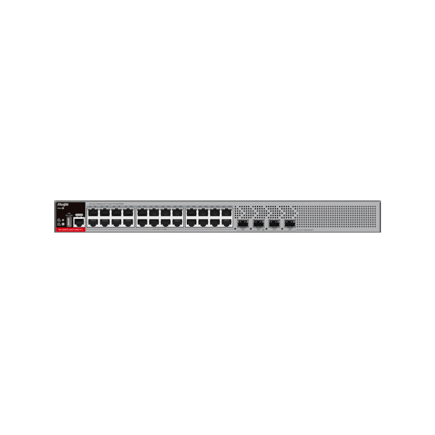 RG-S2915-24GT4MS-P-L L2 Cloud Managed Switch, 24 x 10/100/1000BASE-T Ports (PoE+), 4 x 100/1000M SFP Ports - Gambar 6
