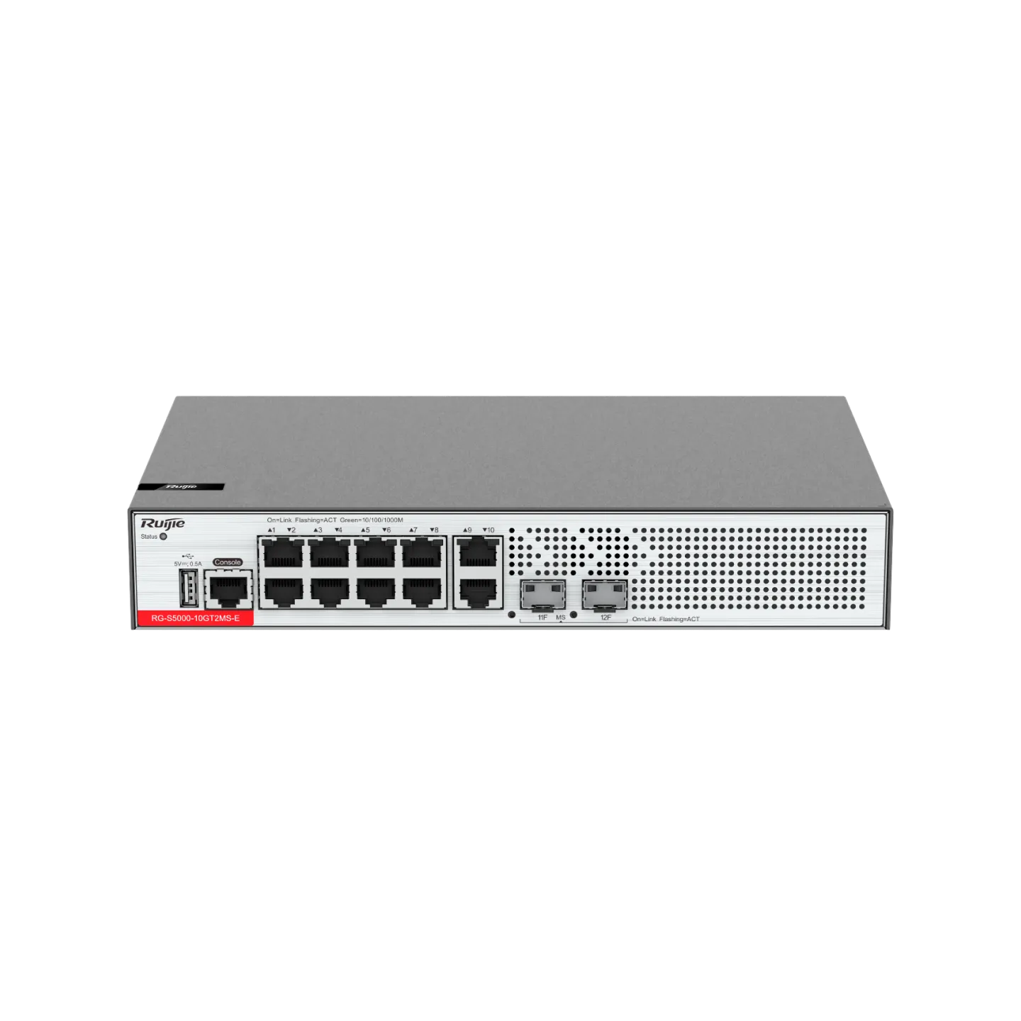 RG-S5000-10GT2MS-E L2 Smart Managed Switch, 8 x Gigabit, 2 x SFP Ports