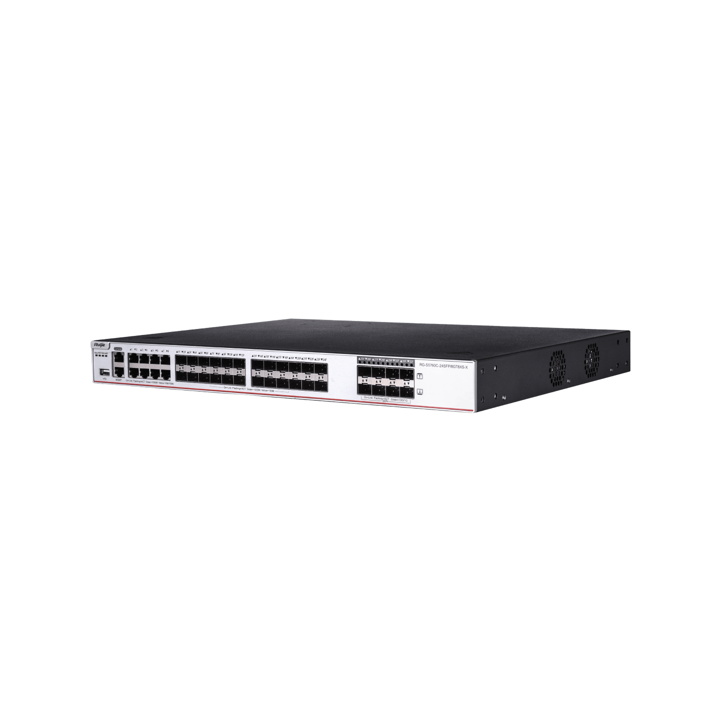 RG-S5760C-24SFP-8GT8XS-X L3 Managed Switch, 24 x 100/1000M SFP Ports, 8 x 10/100/1000BASE-T Combo Ports, 8 x 1G/10G SFP+ Ports - Gambar 5