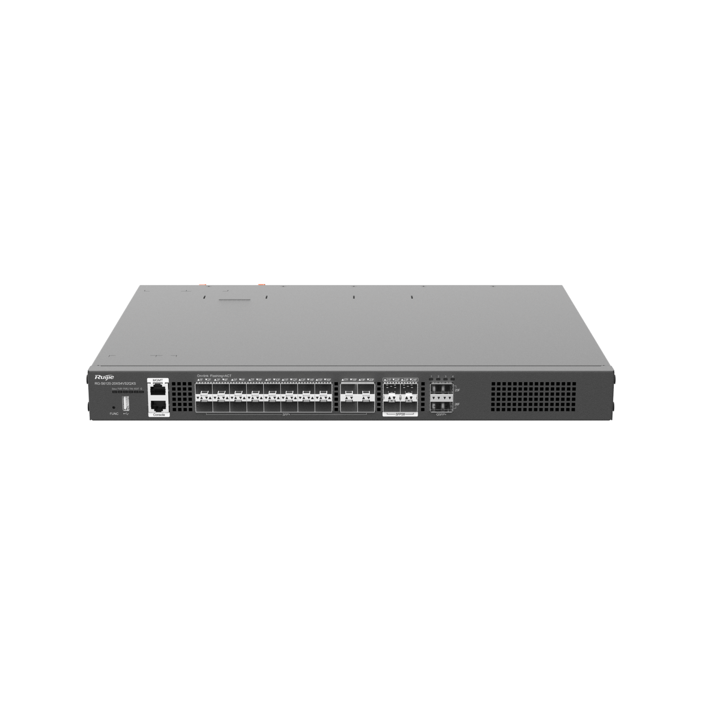 RG-S6120-20XS4VS2QXS L3 Managed Switch, 20 x 10G SFP+ Ports, 4 x 25G SFP28 Ports, 2 x 40G QSFP+ Ports